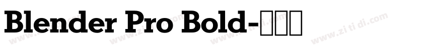 Blender Pro Bold字体转换